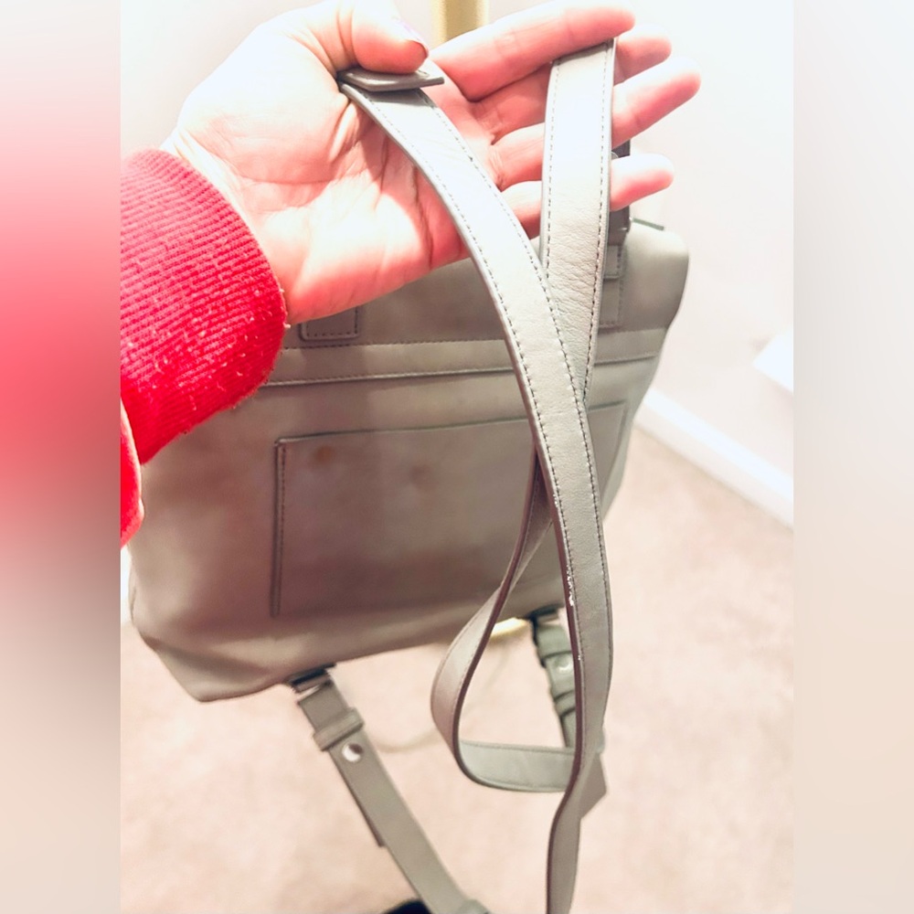 All Saints Gray Leather top handle, backpack and crossbody Studded - Picture 13 of 16